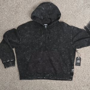 Men's Black Zip-Up Hoodie